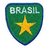 Aplicação Termocolante Brasão I Brasil  4,5 X 5,0cm - 6 Unid