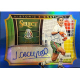 Tarjeta Autografo Jorge Campos Panini Select Prizm Blue /99