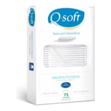 Q-soft Hisopo Cotonete 100 % Algodón Flexible X 75 Unidades