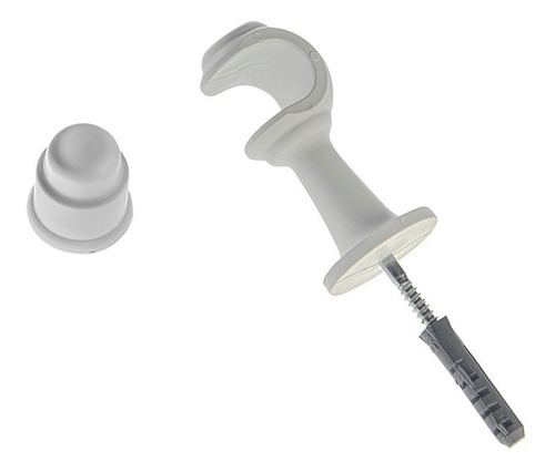 Suporte Cortina Varão Simples 19mm 2 Un C/ Ponteira Branca Cor Branco