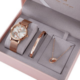 Olevs Reloj Juego Y Joyas De Mujer Dama Oro Rose Moda 5530