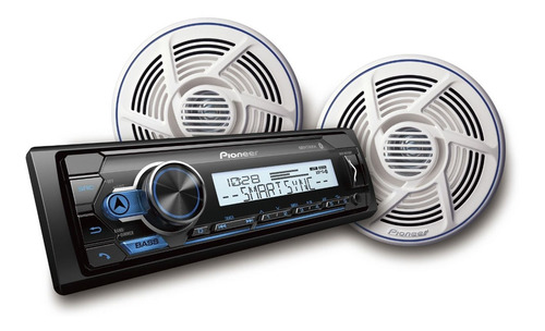 Combo Estereo Pioneer Marino Bluetooth Parlantes 6,5 Pulgad