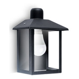 Farol Para Exterior De Pared Negro Recto Ideal Jardin