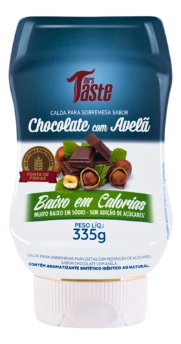 Cobertura Calda Chocolate C/ Avelã - Zero Açúcar Mrs Taste 