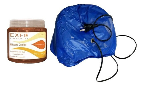 Gorro Térmico Eléctrico Con Cable + Baño De Crema Exel 