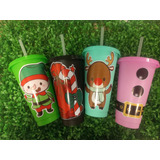 25 Vasos 24 Onzas Navideños Reutilizables Navidad Personaliz