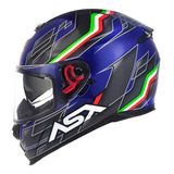 Capacete Asx Axxis Eagle Sv Italia Azul Fosco Óculos Sol Uv