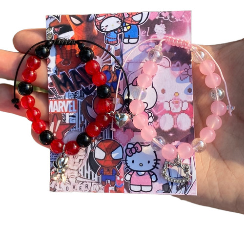 Pulseras Magnéticas Spiderman Hello Kitty Parejas Novios