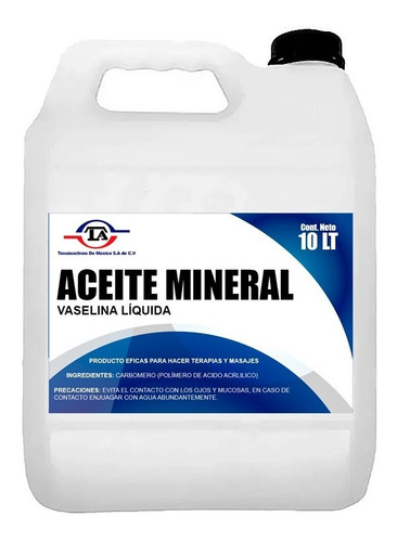 Aceite Mineral 80 Nf - Vaselina Líquida  10 Litros