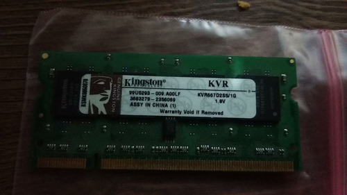 Memoria Ram Ddr2 99u5293 1gb Mod Kvr667d2s5/1g