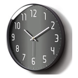 Reloj De Pared Moderno Negro Y Gris Grande Decorativo Oficin