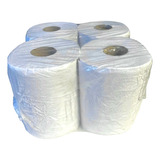 Pack 4 Rollos Bobinas Toalla Tissue 20cm X 200mts Blanca