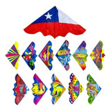Cometas Volantin Pack X12 Bandera Chile Surtido Fecha Patria