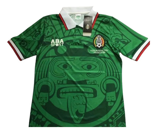 Jersey Playera Retro México Copa Del Mundo 1998 