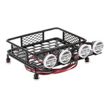 Portaequipajes Rc 1/10 Metal Roof Rack Con Luces Led