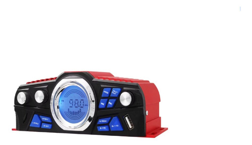 Mini Amplificador Potencia 12v Moto Auto Bluetooth Fm Mp3 Sd