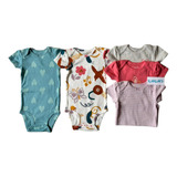 Mamelucos Bodys Carters Manga Corta Niña 6 Meses Pack X 5 