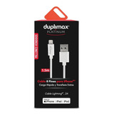 2 Cables  Lightning De 8 Pines Para iPhone Duplimax Platinum