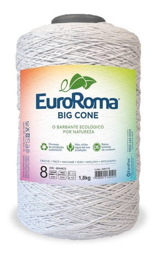 Barbante Euroroma Colorido Nº8 1,8kg - Unidade