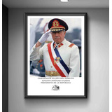 Cuadro General Augusto Pinochet 10 Madera & Vidrio 35x47 Cm