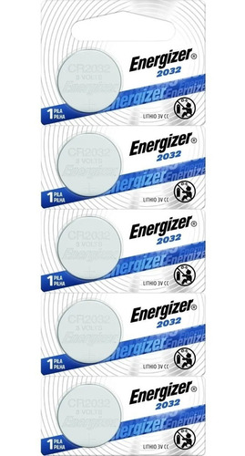 Pack 5 Pilas Litio Energizer Cr 2032 Baterias Troqueladas