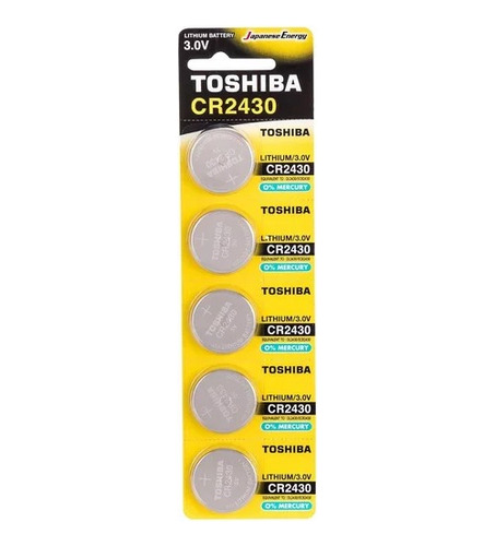 Bateria Cr2430 3v Toshiba Cartela Com 05 Unidades