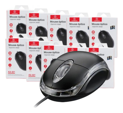 Mouse Usb Para Pc Notebook Óptico Atacado Revenda Kit Com 10