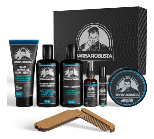 Produtos Para Barba Balm Shampoo Condicionador Óleo Pomada