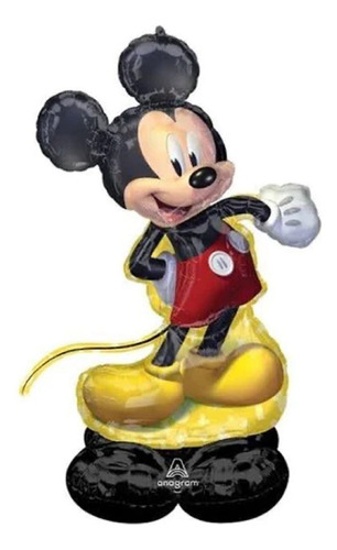 Globo Gigante De Mickey Mouse Con Base 1.20 Cm Decora Fiesta