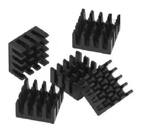 5uni. Dissipador De Calor Adesivo 14x14x7mm Vrm/mosfet/pi