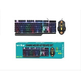 Combo Teclado Y Mouse Gamer Wb 550 Luces Alambrico Trae Ñ