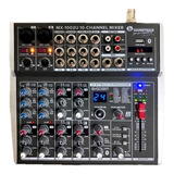 Mezcladora Sountrack Mx-1002u Pasiva 10/canale Phantom Power