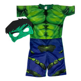 Fantasia Infantil Hulk Heróis Com Máscara - Envio Imediato 