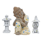 Figura Decorativa De Buda Durmiente Para Jardín, Diseño Zen