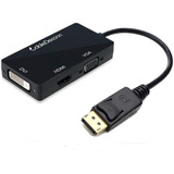 Adaptador Displayport A Hdmi Vga Dvi Cabledeconn Hub 3 En 1