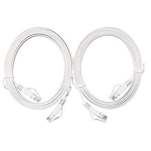 Cable De Red Ethernet Blindado Plano Rexus Cat 6 Blanco (6 P