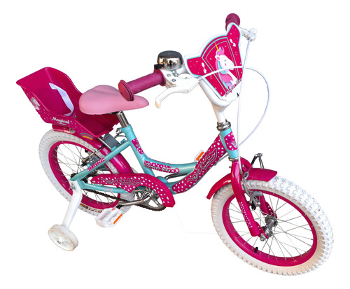 Bicicleta De Nena Rodado 16 C/portamuñecas Y Timbre