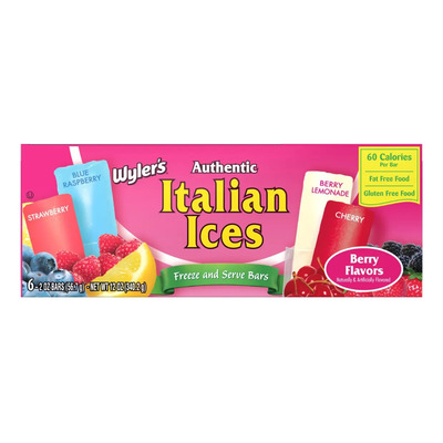 Congeladas Bolis Wyler's Italian Ices Fresa Cereza Mora 6pz | MercadoLibre