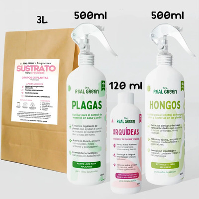 Kit Orquídeas Con Enraizante, Plagas Y Hongos The Real Green | Envío gratis