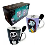 Dúo Tazas El Extraño Mundo De Jack Y Sally Con Cuchara