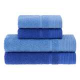Jogo De Toalhas Buddemeyer Olímpia Banho 4 Peças Cor 002 - 1215 Azul/3153 Azul