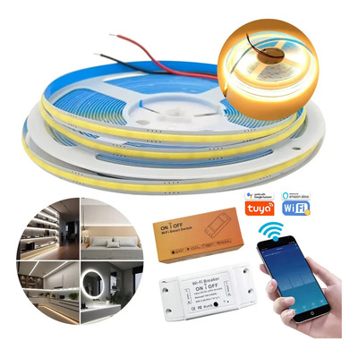 10 Metros Tira Cob Led 110v Blanco Frio Y Luz Cálida +switch Luz Blanco Cálido | Meses sin interés