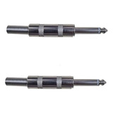 Plug Metalico Mono 6.3mm De Baquelita Con Resorte 2 Piezas