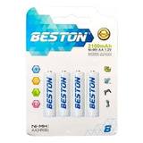 Bateria Pila Recargable Aa X 4  Beston 2100mah