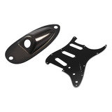 Jack Plate, Negro Para Stratocaster