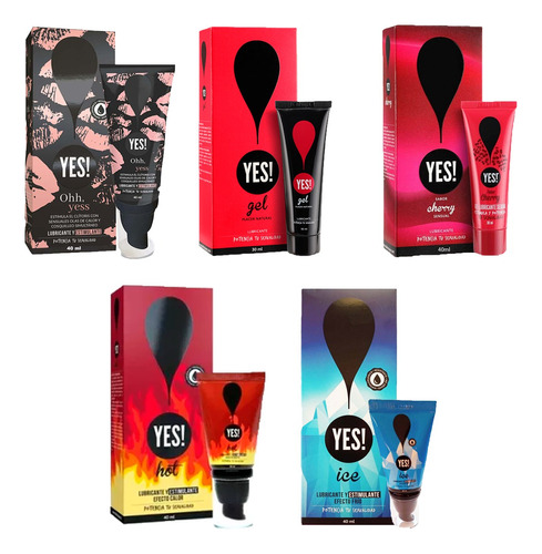   Pack Yes! 5 Lubricantes Ohyess,original,cherry,hot,ice