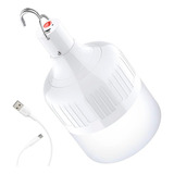 Foco Led Emergencia Usb Recargable Portátil 80w Luz Blanco Frío