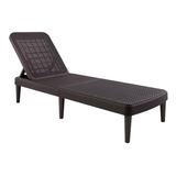 Camastro Plegable Tipo Rattan, Protección Uv, Ajustable