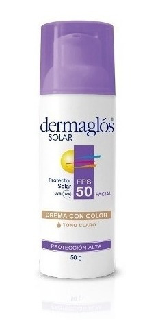 Dermaglós Protector Solar Facial Con Fps 50 Con Color X 50g
