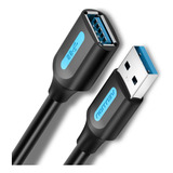 Cable Extension Usb 3.0 Vention Macho A Hembra 1m Negro